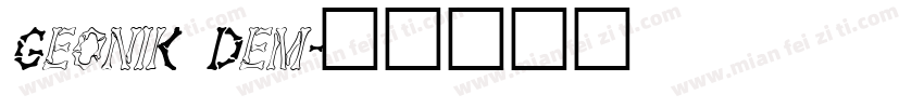 Geonik Dem字体转换